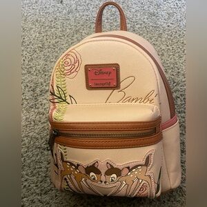 Loungefly Disney Bambi & Faline mini backpack rose Rare HTF